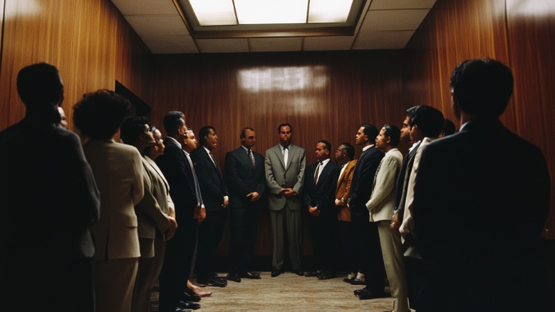 Photo of folks gathering and meeting